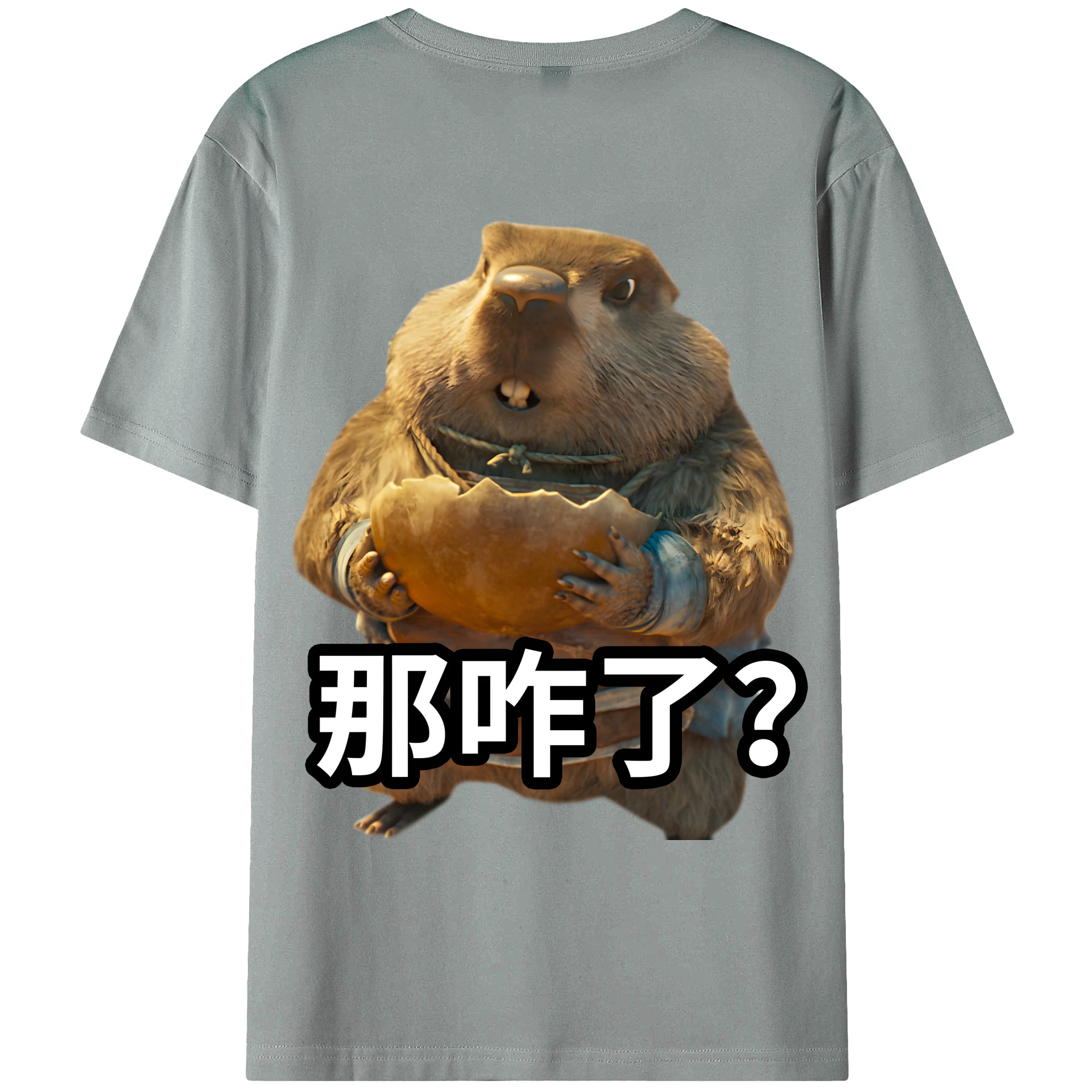 （画像用） Ne Zha 2 ナタ 魔童の大暴れ 綿100％ メンズ半袖Tシャツ（バックプリント） 通気性